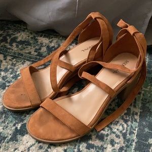 Wrap style block heels